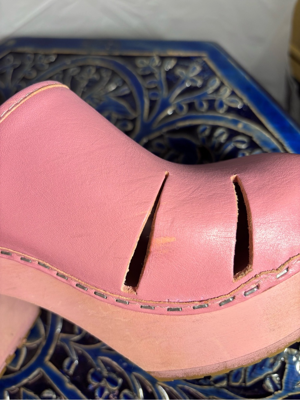 Swedish Hasbeens Women's Pink Platform Clog Size 38, 7.5 - Picture 3 of 11
